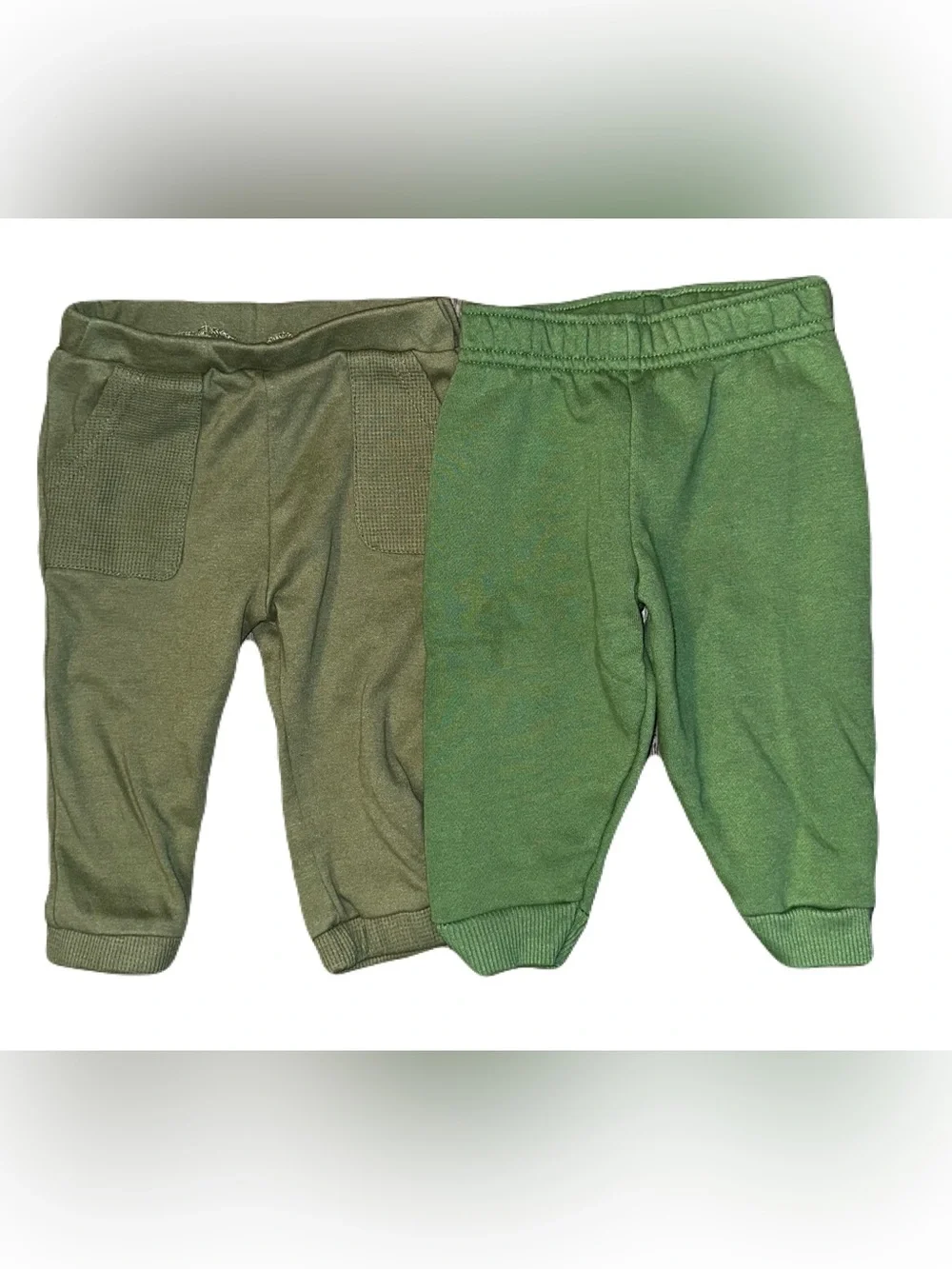 Garanimals & Baby Essentials Olive & Green Pull-On Joggers - 2 Pack 6-9m